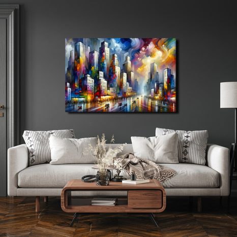 OBRAZ BAREVNÉ MĚSTO - OBRAZY MĚSTA - OBRAZY