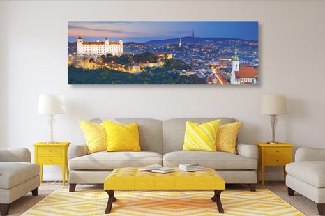OBRAZ VEČER V BRATISLAVĚ - OBRAZY MĚSTA - OBRAZY