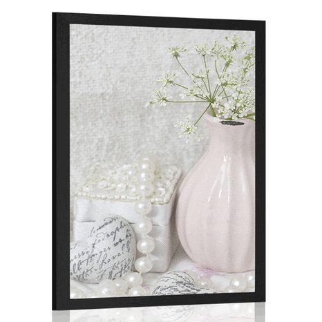 AFFICHE LUXUEUSE NATURE MORTE SHABBY CHIC - VINTAGE ET RÉTRO - AFFICHES