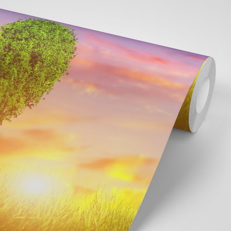 SAMOLEPÍCÍ TAPETA STROM VE TVARU SRDCE - SAMOLEPÍCÍ TAPETY - TAPETY