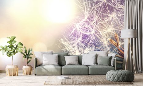 CARTA DA PARATI – VISTA SUL DETTAGLIO DEL DENTE DI LEONE - CARTA DA PARATI CON FIORI - CARTA DA PARATI