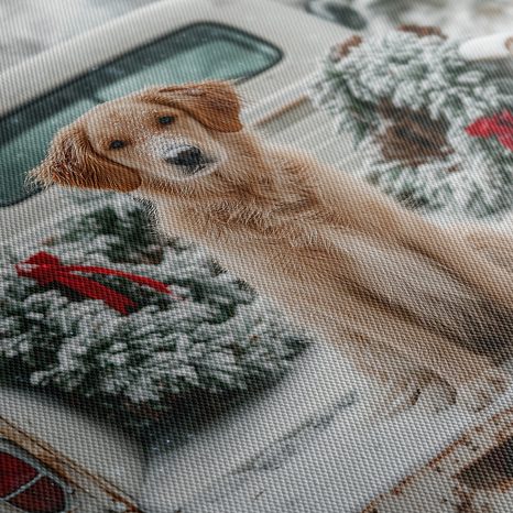 OBRAZ VÁNOČNÍ ATMOSFÉRA SE PSEM - VÁNOČNÍ A ZIMNÍ OBRAZY - PICTURES