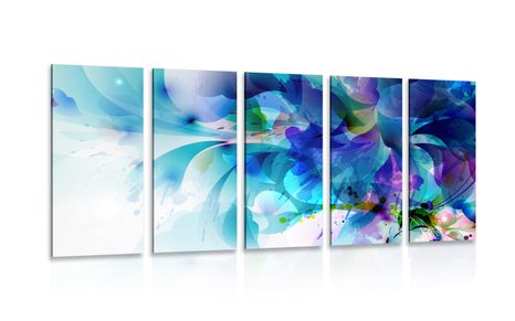 5-PIECE CANVAS PRINT COLORED ABSTRACTION