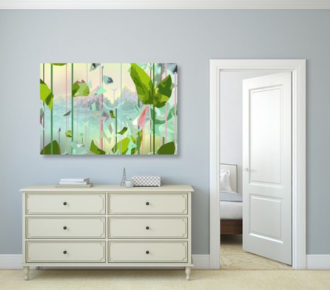 WANDBILD ABSTRAKTES PARADIES - BILDER BÄUME UND LAUB - BILDER