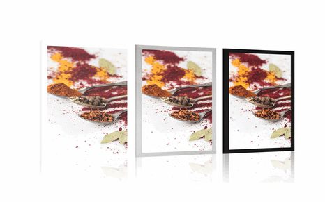 POSTER AROMATISCHE GEWÜRZMISCHUNG - MIT KÜCHENMOTIV - POSTER