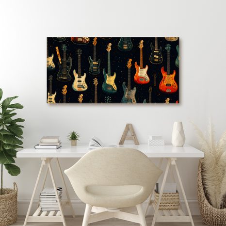 WANDBILD VINTAGE GITARRENMOTIV - MUSIKBILDER - BILDER