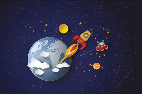 SAMOLEPÍCÍ TAPETA HURÁ DO VESMÍRU - SAMOLEPÍCÍ TAPETY - TAPETY