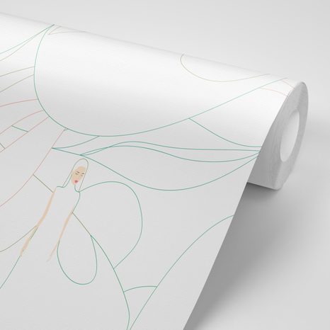 SAMOLEPÍCÍ TAPETA ŽENSKÁ ABSTRAKCE NĚŽNOSTI - SAMOLEPÍCÍ TAPETY - TAPETY