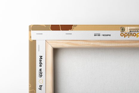 STAMPA SU TELA – MAPPA EDUCATIVA CON NOMI DEI PAESI DELL'UNIONE EUROPEA IN TONALITÀ DI MARRONE - STAMPE E QUADRI - 🔥 SVENDITA TOTALE