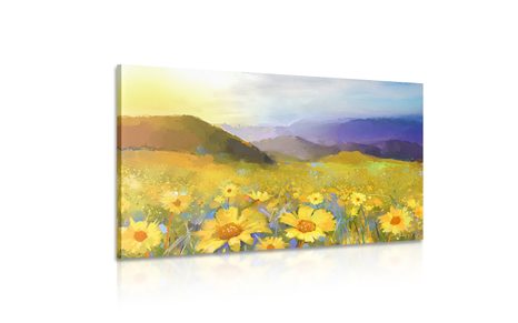 SLIKA POLJE POLNO SONČNIC - SLIKE NARAVE IN POKRAJINE - SLIKE