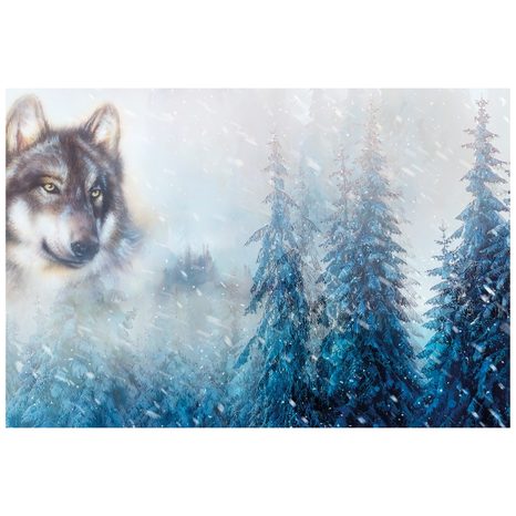 TAPETE WOLF IN VERSCHNEITER LANDSCHAFT - TAPETEN MIT TIERMOTIVEN - TAPETEN