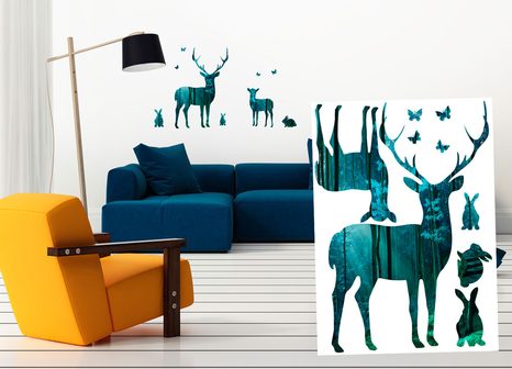 DECORATIVE WALL STICKERS DEER - STICKERS