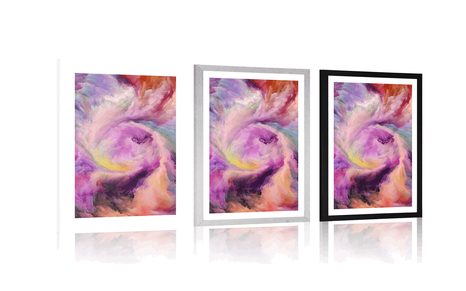 POSTER CU PASSEPARTOUT SPIRALA COLORATĂ - ABSTRACTE ȘI MODELATE - POSTERE