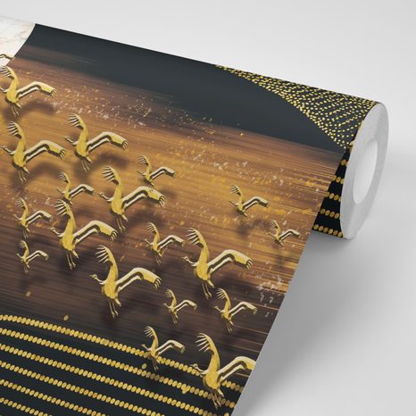 SELBSTKLEBENDE TAPETE FLIEGENDE VÖGEL BEIM VOLLMOND - SELBSTKLEBENDE TAPETEN - TAPETEN