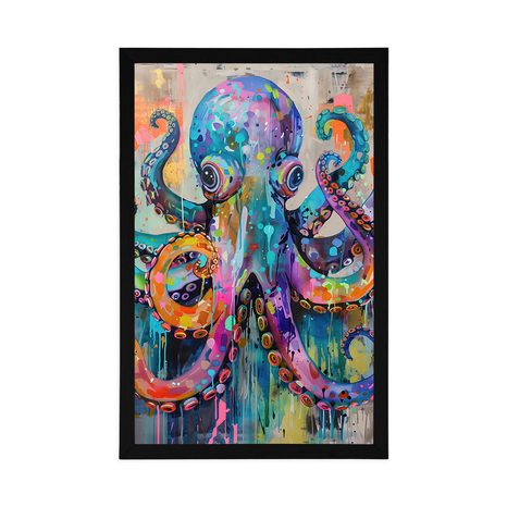 PLAKÁT CHOBOTNICE S IMITACÍ MALBY - CHOBOTNICE - PLAKÁTY