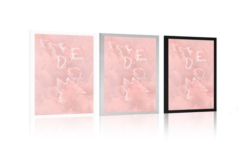 PLAKÁT S NÁPISEM FREEDOM - MOTIVY Z NAŠÍ DÍLNY - PLAKÁTY