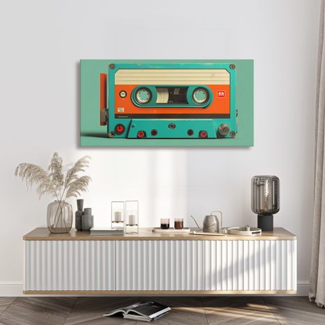 TABLOU CASETĂ VINTAGE DE MAGNETOFON - TABLOURI MUZICALE - TABLOURI