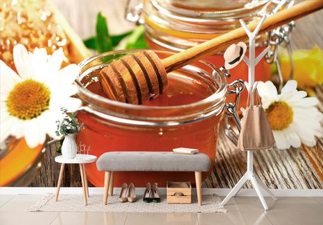 FOTOTAPETA HRNEK MEDU - TAPETY JÍDLA A NÁPOJE - TAPETY