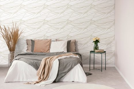 SAMOLEPÍCÍ TAPETA STRUKTURA LISTU VE SVĚTLÉM PROVEDENÍ - SAMOLEPÍCÍ TAPETY - TAPETY