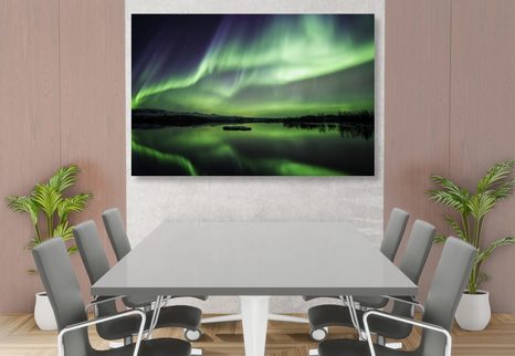 OBRAZ ZELENÁ POLÁRNÍ ZÁŘE - OBRAZY PŘÍRODY A KRAJINY - OBRAZY