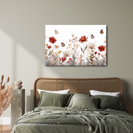 OBRAZ KVĚTINOVÁ HARMONIE S MOTÝLY - OBRAZY MOTÝLI - OBRAZY