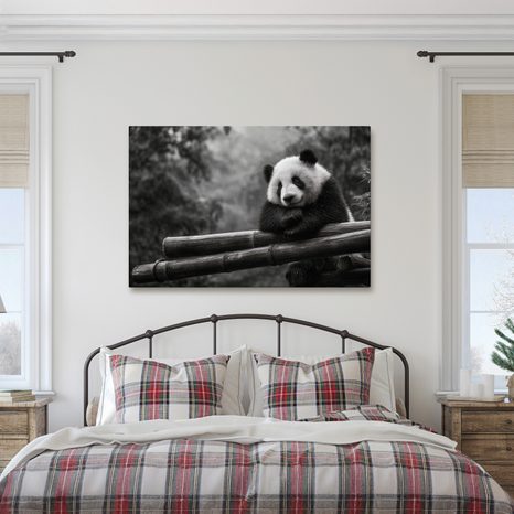 OBRAZ PANDA ODPOČÍVAJÍCÍ NA BAMBUSU - OBRAZY ZVÍŘAT - OBRAZY