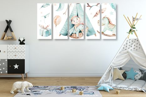 5-DIELNY OBRAZ PRE CHLAPČEKA - DETSKÉ OBRAZY - OBRAZY