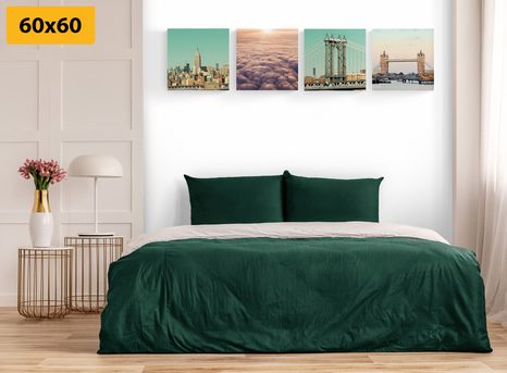 SET DI QUADRI – LUOGHI IN COLORI DELICATI - COLLEZIONI DI QUADRI - STAMPE E QUADRI