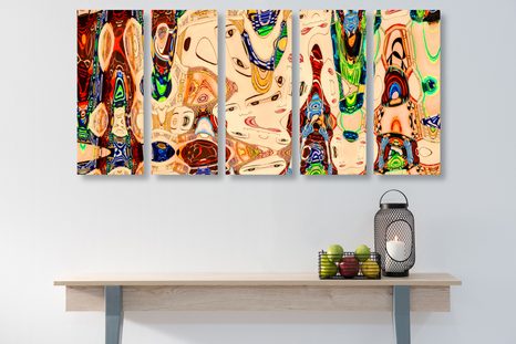 5-RÉSZES KÉP ANYA ABSZTRAKT KIVITELBEN - ABSZTRAKT KÉPEK - KÉPEK