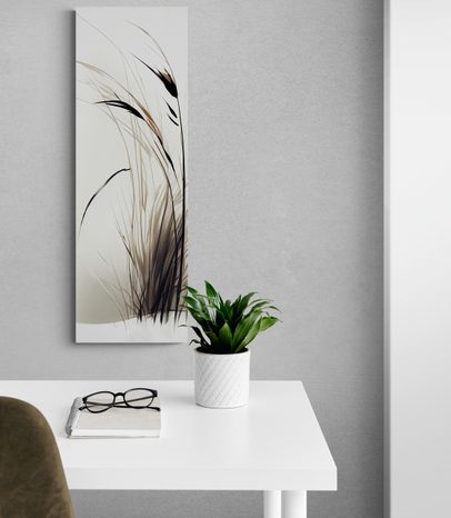 WANDBILD TROCKENE GRASHALME - BILDER VON GRASHALMEN - BILDER