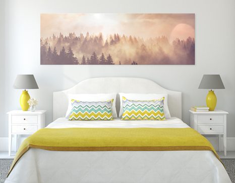 TABLOU CEAȚĂ DEASUPRA PĂDURII - TABLOU NATURĂ ȘI PEISAJE NATURALE - TABLOURI