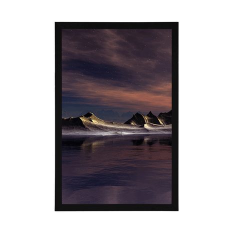 PLAKÁT FUTURISTICKÁ PLANETA - VESMÍR A HVĚZDY - PLAKÁTY