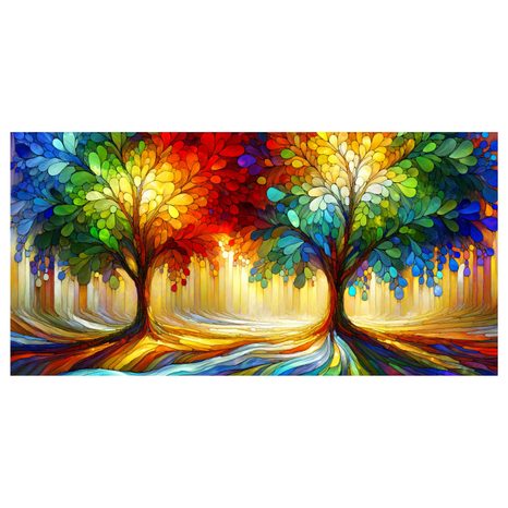 OBRAZ MYSTICKÉ STROMY ŽIVOTA V BARVÁCH - OBRAZY STROMY ŽIVOTA - OBRAZY