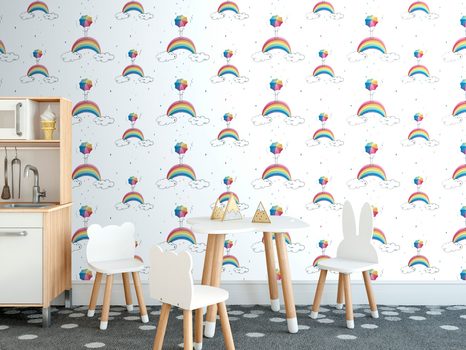 TAPETA DUHOVÉ DEŠTNÍKY - DĚTSKÉ TAPETY - TAPETY