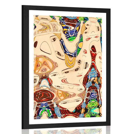 POSTER WITH MOUNT MOTHER IN AN ABSTRACT DESIGN - ABSTRACT AND PATTERNED - POSTERS