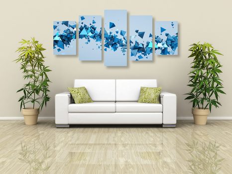 5-RÉSZES KÉP REPÜLŐ MINTÁK - ABSZTRAKT KÉPEK - KÉPEK