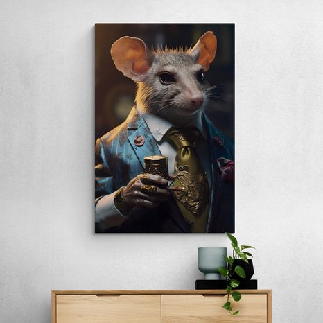 WANDBILD TIERISCHER GANGSTER RATTE - WANDBILDER TIERISCHE GANGSTER - BILDER
