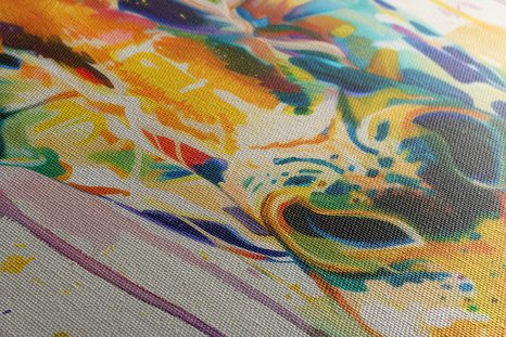 OBRAZ ŽIRAFA S IMITÁCIOU MAĽBY - OBRAZY ZEBRY A ŽIRAFY - OBRAZY