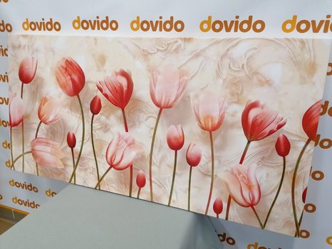 WANDBILD ALTROSA TULPEN - BILDER BLUMEN - BILDER