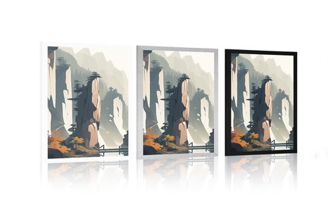 POSZTER A KÍNAI TIANZI HEGYRŐL. - HEGYET ÁBRÁZOLÓ POSZTEREK - POSZTEREK