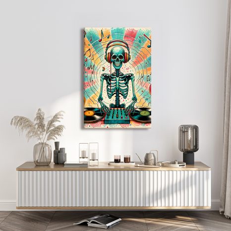 TABLOU DJ SCHELET COLORAT - TABLOURI PENTRU CAMERA STUDENȚILOR - TABLOURI