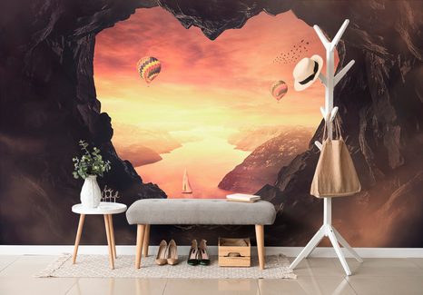 CARTA DA PARATI AUTOADESIVA – VISTA DALLA CAVERNA - CARTA DA PARATI AUTOADESIVE - CARTA DA PARATI