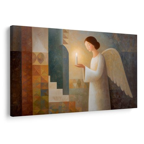 VÁNOČNÍ OBRAZ OCHRAŇUJÍCÍ ANDĚL - VÁNOČNÍ A ZIMNÍ OBRAZY - OBRAZY