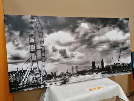 WANDBILD EINZIGARTIGES LONDON UND DIE THEMSE IN SCHWARZ-WEISS - SCHWARZ-WEISSE BILDER - BILDER