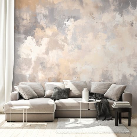 SAMOLEPIACA FOTOTAPETA ABSTRAKTNÉ BÉŽOVÉ A SIVÉ TÓNY - ABSTRAKTNÉ TAPETY - TAPETY