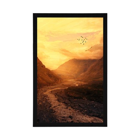 PLAKÁT ZÁPAD SLUNCE NAD HOROU - PŘÍRODA - PLAKÁTY