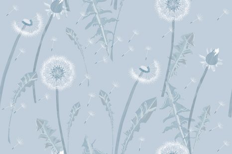 CARTA DA PARATI – FRAGILITÀ DEL SOFFIONE - CARTA DA PARATI CON FIORI - CARTA DA PARATI