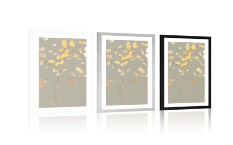 POSTER MIT PASSEPARTOUT ZAUBER DES ZWEIGES - MOTIVE AUS UNSERER WERKSTATT - POSTER