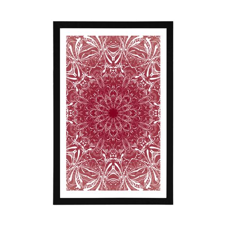 POSTER WITH MOUNT PINK ROSETTE - FENG SHUI - POSTERS