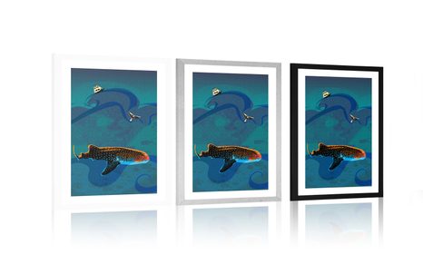 POSTER MIT PASSEPARTOUT LEBEN UNTER DEM MEER - MOTIVE AUS UNSERER WERKSTATT - POSTER